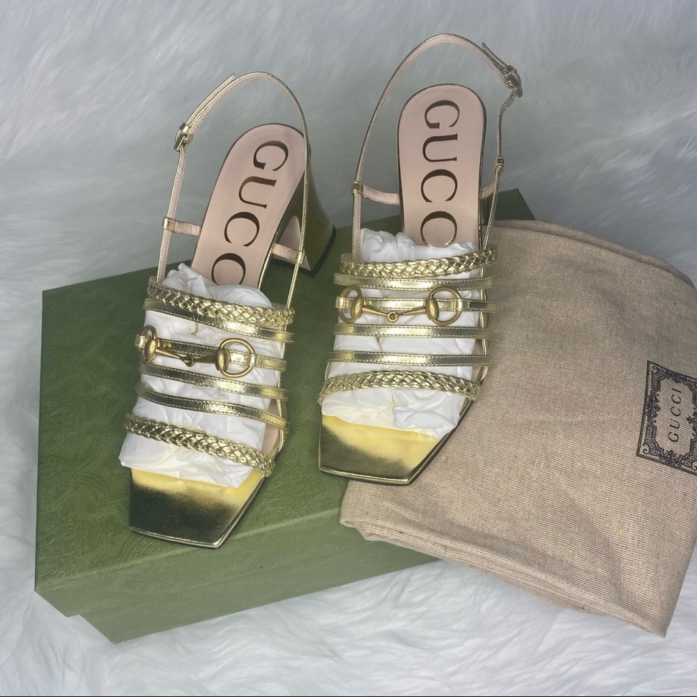 Gucci Ketty Leather Block Heel